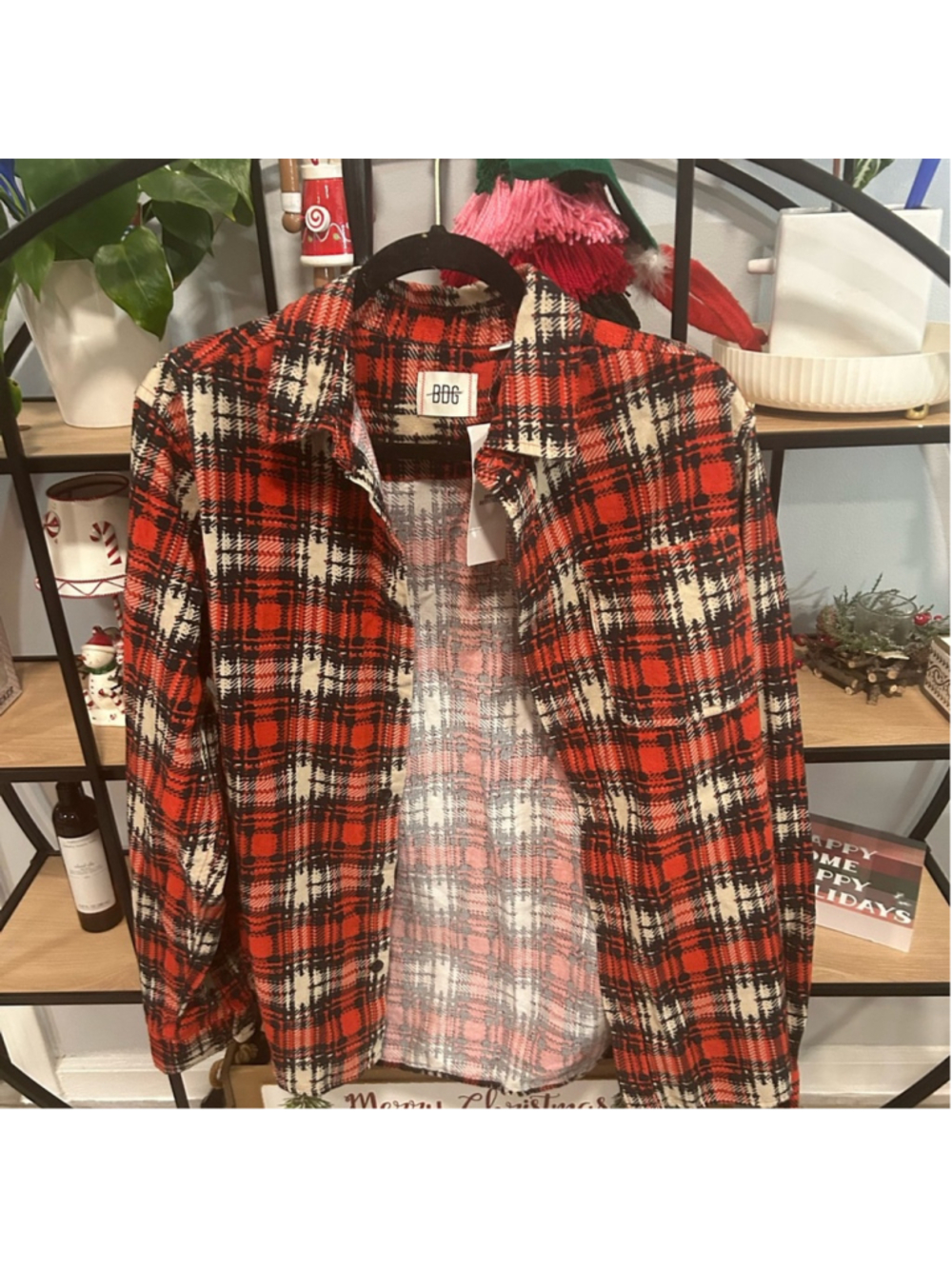 Red and Black Plaid Flannel Shirt. BDG Urban Outfitters